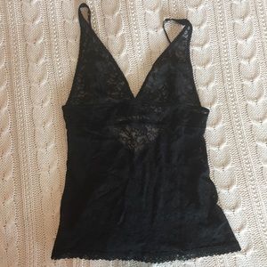 Black lace camisole